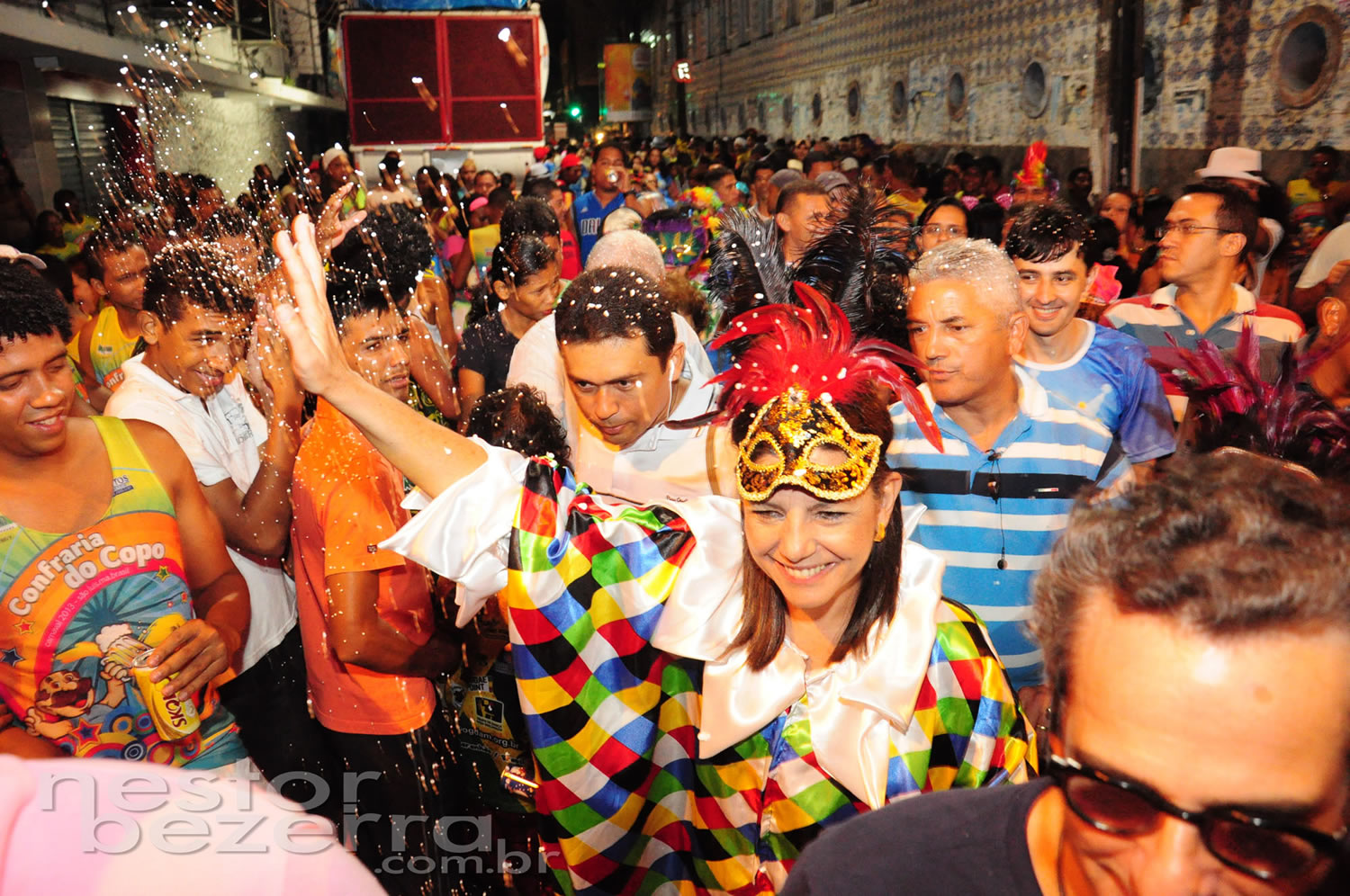 A ex-governadora Roseana Sarney, no circuito Deodoro de Carnaval