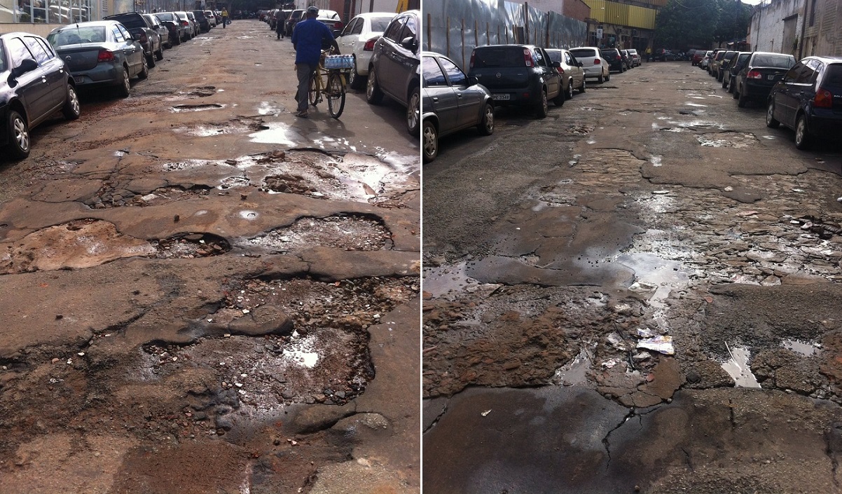 Rua Seroa da Mota, que dá acesso ao Hospital Aldenora Bello, no bairro do Monte Castelo, em São Luís