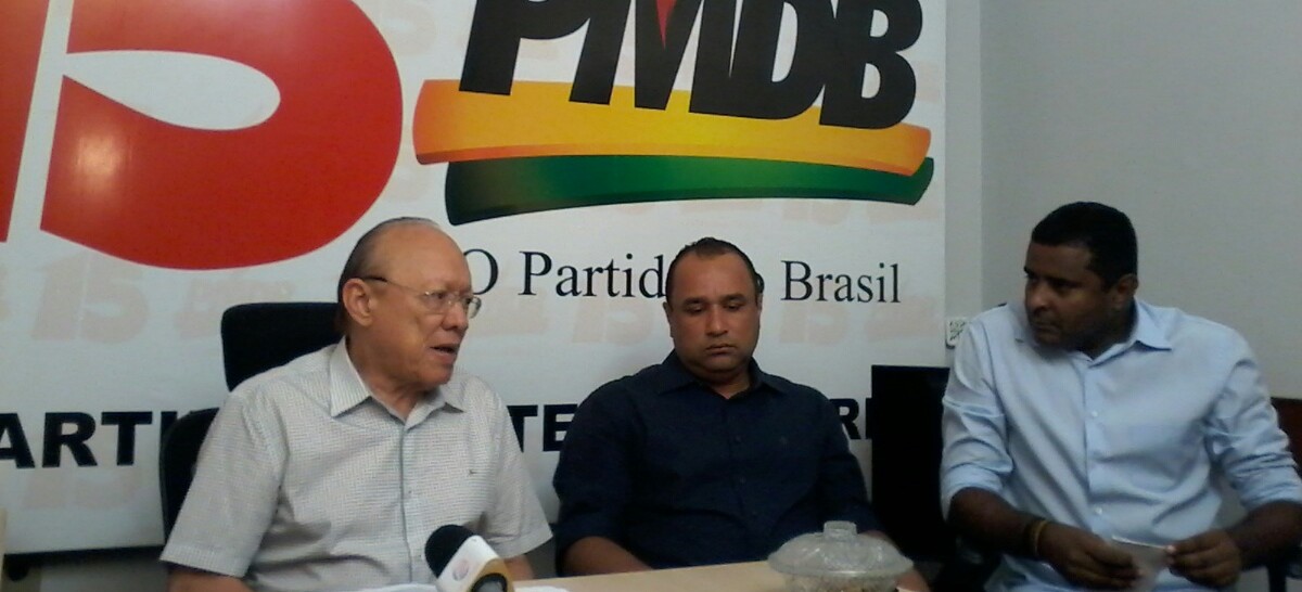 O senador João Alberto, o deputado estadual Roberto Costa e o vereador e pré-candidato a prefeito de São Luís pelo PMDB, Fábio Câmara