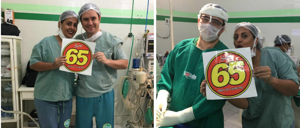Médico e enfermeira fazem campanha dentro de hospital em Barra do Corda