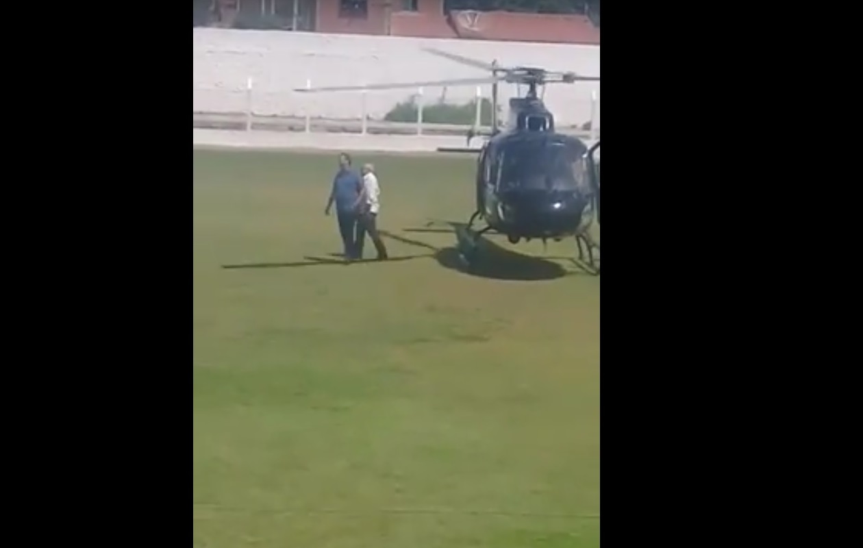 Flávio Dino leva Gastão Vieira em helicóptero do CTA para Anapurus