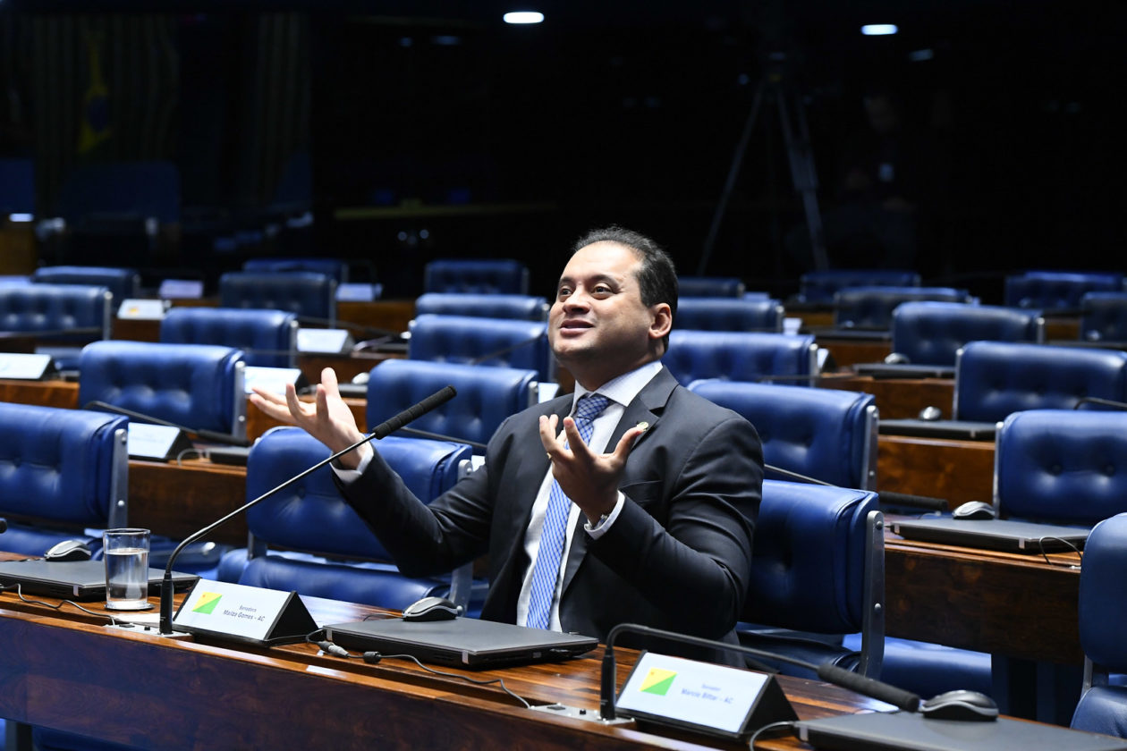 Plenário do Senado Federal durante sessão deliberativa ordinária. Em pronunciamento, à bancada, senador Weverton (PDT-MA). Foto: Roque de Sá/Agência Senado